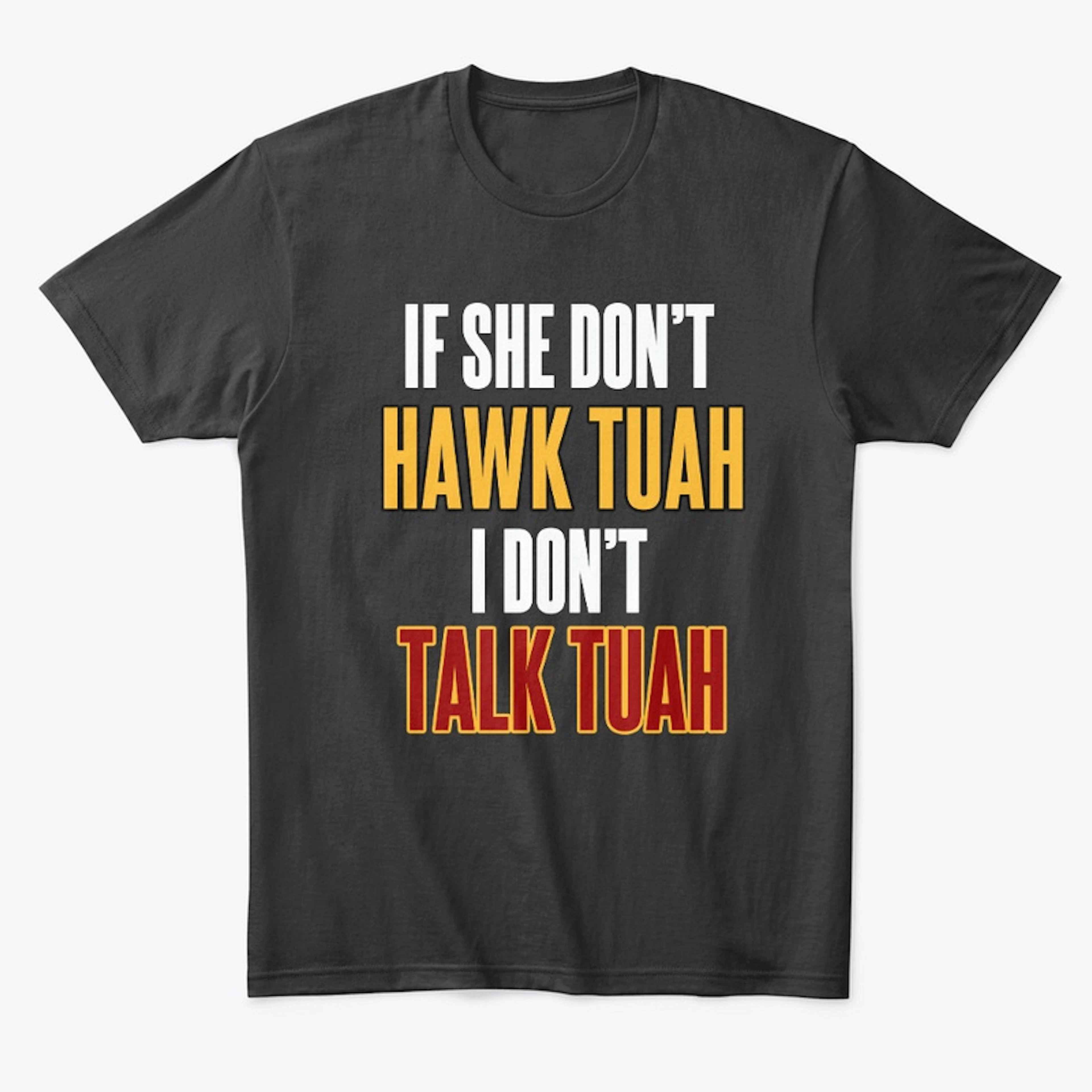 Hawk Tuah Tee, Red and Gold